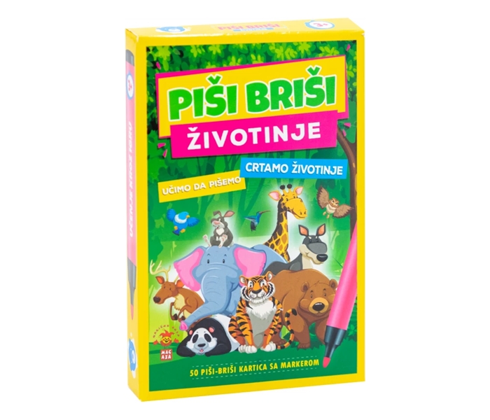 IGRACKA EDUKATIVNE KARTICE SR PISI-BRISI ZIVOTINJE