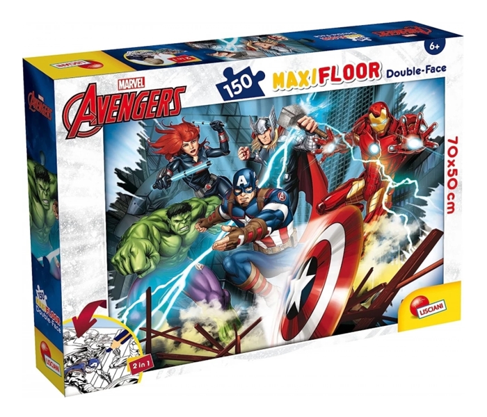 IGRACKA SLAGALICA LISCIANI 150 PCS MAXI MARVEL AVENGERS 2U1 SLOZI I OBOJI