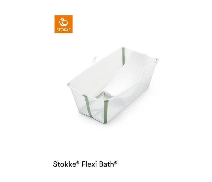 STOKKE FLEXI BATH SET (SKLOPIVA KADICA) - TRANSPARENT GREEN