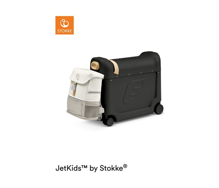 STOKKE KREVET/TORBA JETKIDS BEDBOX BLACK+WHITE RANAC