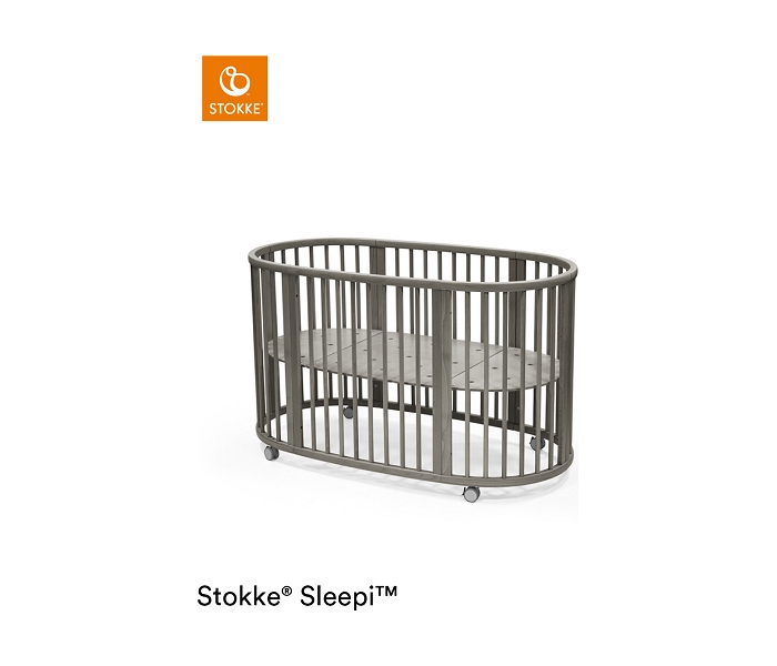 STOKKE® SLEEPI V3™ BED - HAZY GREY - S 74 cm x V 84 cm x D 141 cm