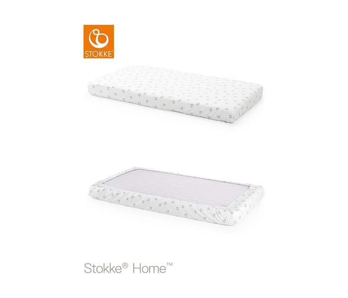 STOKKE® Home™ Bed - CARSAV WHITE/MONOCHROME BEAR ( 2KOM)