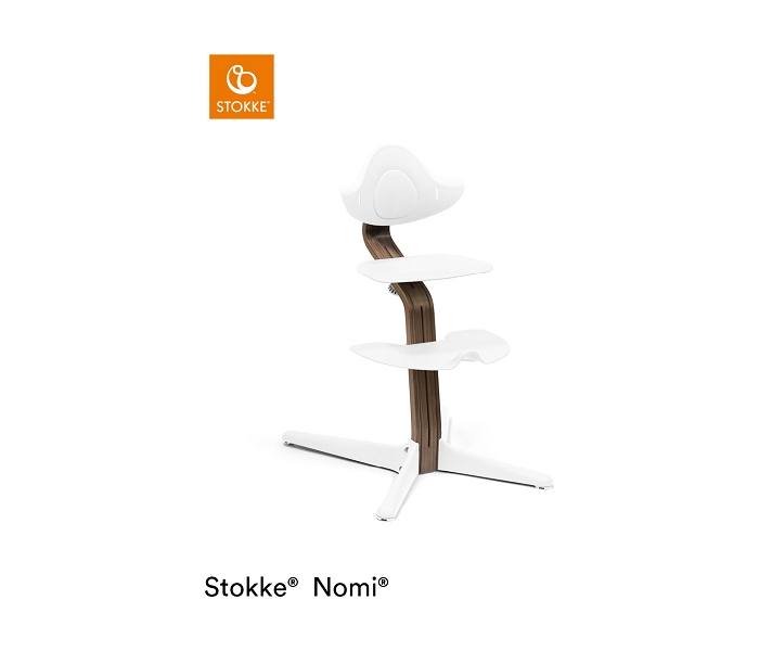 STOKKE STOLICA (HRANILICA) NOMI - WALNUT WHITE