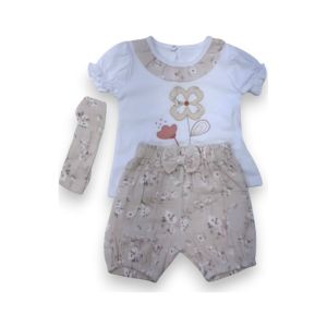 KOMPLET ZA DEVOJCICE TRODELNI CVETIC VEL.62-86