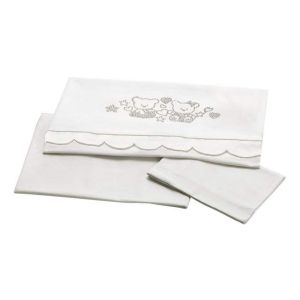 PALI POSTELJINA 3PCS.COT SHEET SET PRESTIGE SILVER