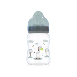 LORELLI FLASICA WIDE NECK 250ml (0m+) ANIMALS - MINT GREEN