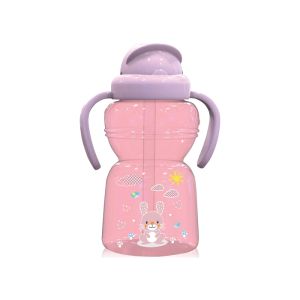 LORELLI SPORTSKA FLASICA SA SLAMCICOM I RUCKAMA ANIMALS 6m+ BLUSH PINK (325ml)