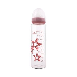LORELLI STAKLENA FLASICA 240ml SA ANTI-COLIC CUCLOM - PINK STARS