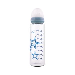 LORELLI STAKLENA FLASICA 240ml SA ANTI-COLIC CUCLOM - BLUE STARS