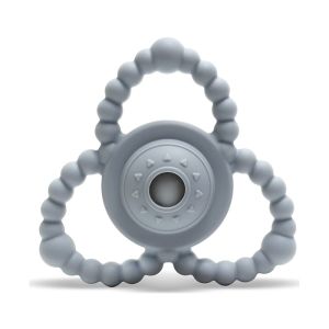 LORELLI SILIKONSKA GLODALICA/ZVECKA ZA BEBE - NATURAL GREY