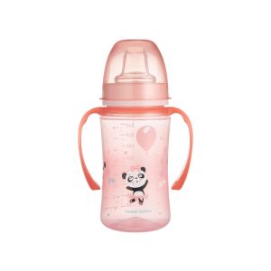 CANPOL BABIES SOLJA SA DRSKAMA KOJE SVETLE U MRAKU 6M+ "EXOTIC ANIMALS" - 240ml - PINK