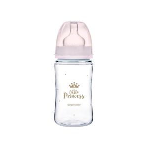 CANPOL BABIES FLASICA 240ml SIROKI VRAT, PP - ROYAL BABY 35/234 PINK