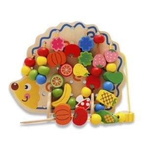 SOVA PAMETNE IGRACKE -  DRVENI  EDUKATIVNI JEZ SA PERLICAMA