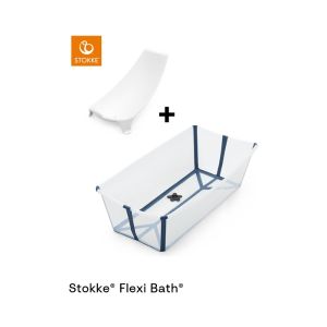 STOKKE® FLEXI BATH SET (SKLOPIVA KADICA) X-LARGE - TRANSPARENT BLUE
