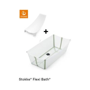 STOKKE® FLEXI BATH SET (SKLOPIVA KADICA) X-LARGE - TRANSPARENT GREEN