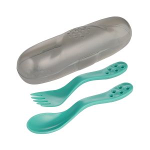 CANPOL BABIES SET ZA HRANJENJE - PUTNI SET KASIKA I VILJUSKA 74/019 - TURQOISE