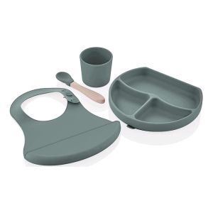 BABYJEM SILIKONSKI SET ZA HRANJENJE- MINT