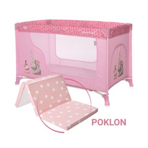 LORELLI PRENOSIVI KREVET MOONLIGHT 1 NIVO + POKLON DUSEK CLASSIC 60/120/5CM - PINK