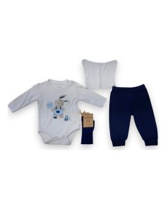 KOMPLET ZA DECAKE ZEKA TEGET- SIVO/PLAVI VEL 56-68