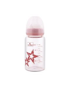 LORELLI STAKLENA FLASICA 120ml SA ANTI-COLIC CUCLOM - PINK STARS