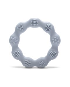 LORELLI SILIKONSKA GLODALICA ZA BEBE RING NATURAL - GREY