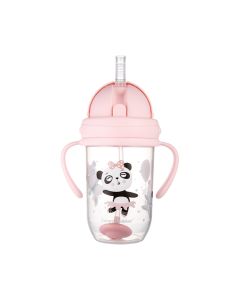 CANPOL BABIES NON-SPILL SPORTSKA SOLJA SA SLAMCICOM (TEG) 270ml 56/606 EXOTIC ANIMALS - PINK