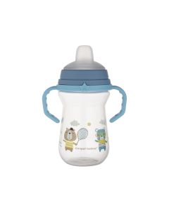 CANPOL BABIES SOLJA BONJOUR PARIS 250ml SA SILIKONSKIM KLJUNOM (56/613) - BLUE