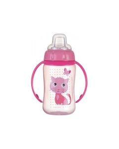 CANPOL BABIES FLASICA/SOLJA SA KLJUNOM I RUCKAMA 56/512 "HAPPY ANIMALS - TRAINING" 320ML - CAT