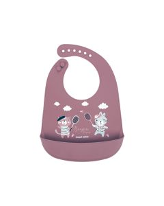 CANPOL BABIES SILIKONSKA PORTIKLA SA DZEPOM BONJOUR PARIS dark red 74/027