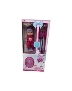 IGRACKA LUTKA BEBA 24CM SA KOLICIMA ZA BEBU