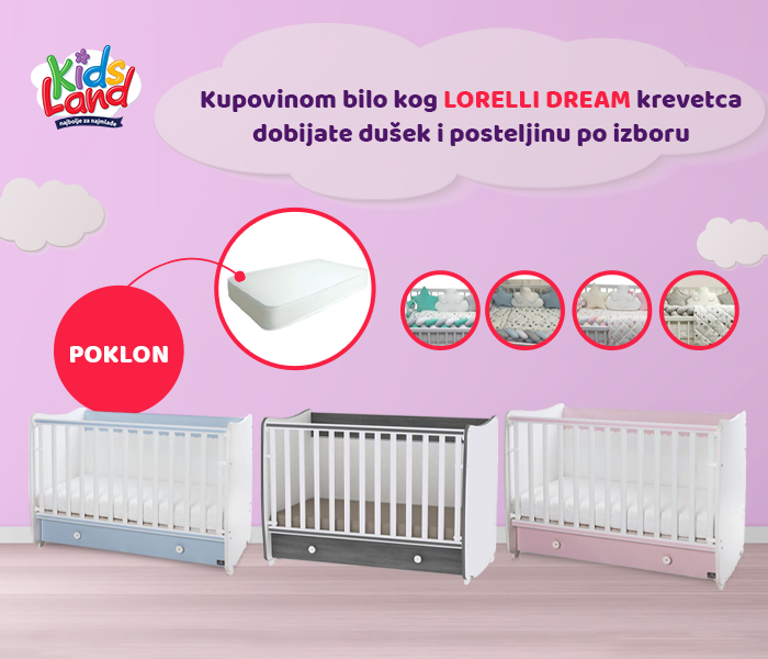 PAKET KUPOVINA (DRVENI KREVETAC, POSTELJINA ZA BEBE I DUSEK)